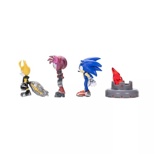 Image of JAKKS Pacific Sonic Prime 2.5 inch Figure Multipack with Sonic, Tails Nine & The Prism Shard with Display Base!