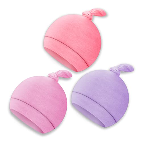 Image of KiddyCare Doctor Developed Baby Hats 0-12 Months/Newborn Hats/Organic Certified 100% Cotton Baby Cap - Unisex Newborn Hats