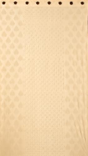 Image of Coin Punching Window Curtains 5 Feet Long for Living Room - Window Curtain Set of 1 Pcs Panel, Stylish Parda for Home Decor & Office Cream Colour -1 Pcs 5 feet