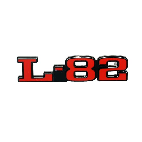 Image of 2Pc C3 75-79 L-82 Hood Restoration Emblems 3D Metal Badge Left and Right Sides Sticker Replacement for Corvette (Black Red)