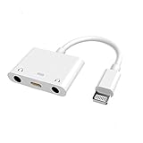 Lightning to 3.5mm Headphone Jack Adapter, 3 in 1 Dual Lightning Audio and Charger Adapter for iPhone X / 8 / 8 Plus / 7 / 7 Plus
