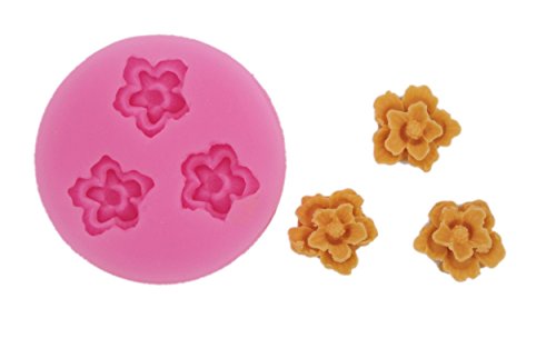 Longzang Flower Fondant Silicone Sugar Craft Mold, Mini, Pink #TOP2