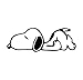 Adesivo Sticker Snoopy DORMIGLIONE - Joe Cool - Cane Ideale X PC Portatile Auto - Moto - Scooter - Camion - Camper - Peanuts Comics Simpatico Adesivo in Vinile di Alta QUALITA' - 20 X 7 CM Nero