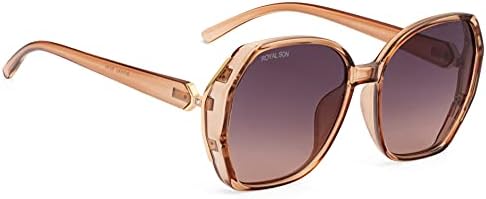 ROYAL SON Oversized Polarization Uv Protection Women Sunglasses Black Lens - Chiwm00114-C3_Large