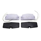 TJNtfhAGk LED-Frontmarkierungsleuchte, Grill, 2 Stück, weiß, Retro-Design, für LKW, vorne, Doppelbrenner-Stil, Kontrollleuchte