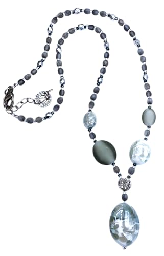 Collier tour de cou rigide acier inoxydable et verre de Murano L - 4