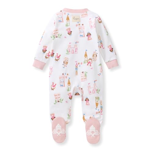 Image of Burt's Bees Baby unisex-baby Sleep & Play, Organic One-piece Romper-jumpsuit Pj, Zip Front Footed Pajama