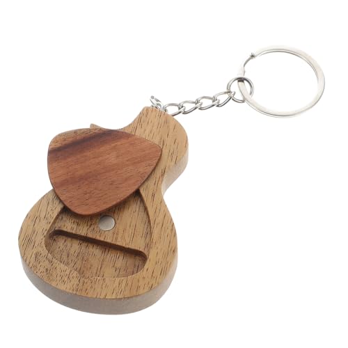 Toddmomy 1 Set Guitar Pick Keychain with Storage Box Unique Plectrum Keyring for Musicians Guitar Lovers Durable and Fashionable Design