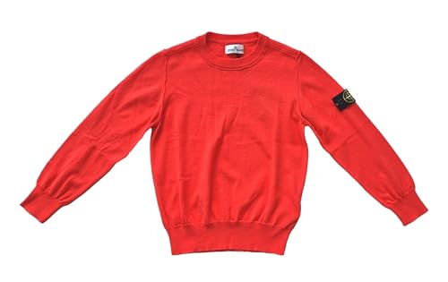 Stone Island Maglione Girocollo Bambino in Cotone 7816501A4.V0036 Arancio 8 Anni
