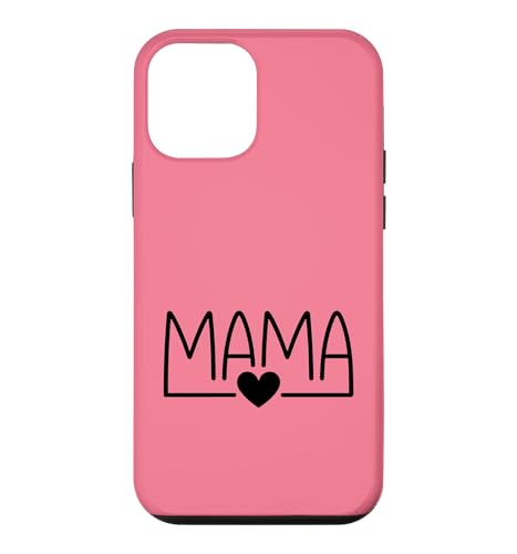 Mama Heart Line Drawing Minimalist - �s���N �X�}�z�P�[�X iPhone 12 mini �p