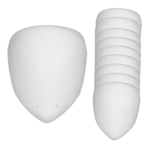 5&10 Packs DIY Cosplay Mask Blank White Plastic Full Face Mask No Hole Paintable Anime Craft Costume Mask (5)