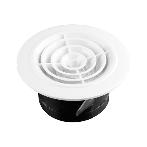 Tabanzhe Air Vent Covers-4"/100mm Round Adjustable Ceiling Vent for Walls Indoor Air Diffuser for Bathroom Kitchen Shed Office Tumble Dryer Vents(White)