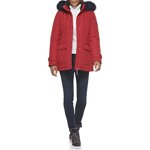 Tommy Hilfiger Women's Weather Resistant Fur Trim Jacket4