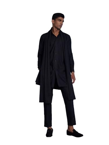 Image of VASTRAMAY Men's Net Kurta, Pyjama and Dupatta Set