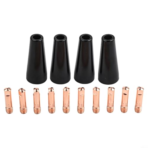 Ensemble de buses et embouts de soudage MIG sans gaz, consommables en cuivre de 0,9 mm pour têtes de torche 14AK 15AK MB14 MB15