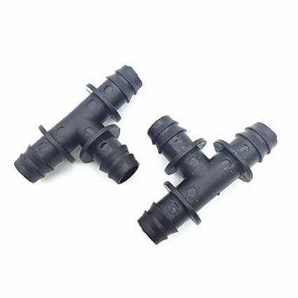Generic 5 Pcs 13Mm Barbs Tee Interfaces Garden Fruits and Vegetables Irrigated Agriculture Industrial Cooling Systems Connector Member: 13Mm