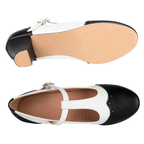 Character Shoes for Women Dance Shoes,Stylish Ankle T-Strap Heels for Ballroom,Salsa,Tango3