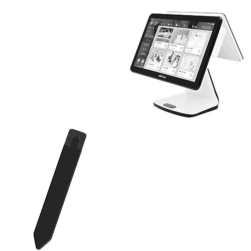 BoxWave Stylus Pouch Compatible with ASSUR AP20 All-in-One POS Terminal - Stylus PortaPouch, Pen Stylii Holder Carrier Portable Self-Adhesive - Jet Black