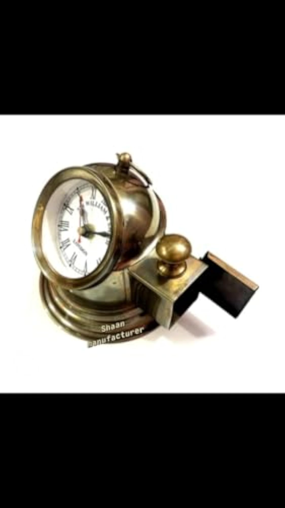 New Handmade Antique Brass Table Clock with Vintage Style