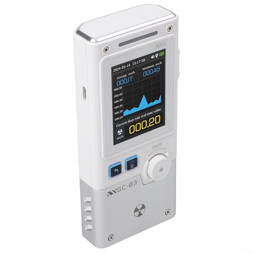 Contador geiger GC-03 portátil blanco y medidor de campos eléctricos con alarma 7