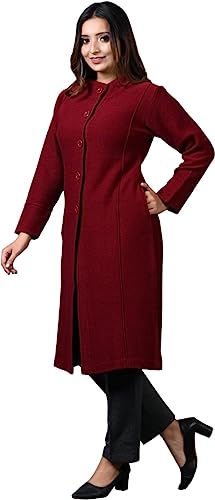 Image of TWENTY ME Winter Wear Casual Acrylic Wool Full Sleeve with Pockets Women's Extra Long Cardigans (4328)