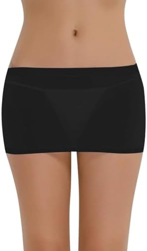 LinvMe Women's Sexy See Through Sheer Micro Mini Thight Skirt
