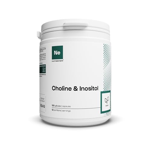 Mix Choline & Inositol - 120 Gélules • Brûleur de Graisse • Fat Burner • Idéal en Sèche • Sans Gluten ni OGM • Fitness & Musculation • Vegan | Nutrielement