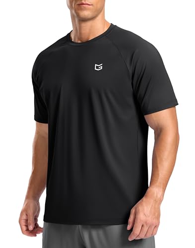 G Gradual Men's Workout Athletic T-Shirts Moisture Wicking Cooling Running Shirts Short Sleeve Performance Tee for Gym Tennis(Black,XL)