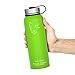 Swig Savvy Water Bottles Stainless Steel - Vacuum Insulated Water Bottle + Stainless Steel Leak & Sweat proof Cap Double Wall Thermos Flask For Hot or cold Beverages (Light Green, 40oz)