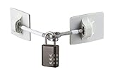 Refrigerator Door Lock with Combination Padlock - White