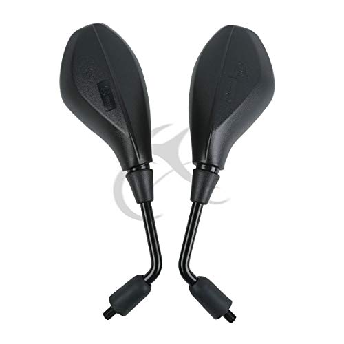 Tcmt Pair Of Motorcycle Black Rear View Mirrors Fit For Suzuki Gsr400 Gsr600 Gsr750 Bandit1250 Sfv650 Sv650N Piaggio X10 500 350 125 Mp3 Touring X7 #TOP4