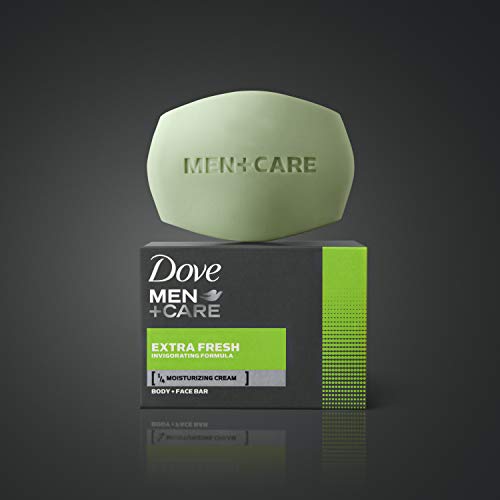 Dove Men+Care Bar 3 In 1 Cleanser For Body, Face, And Shaving To Clean And Hydrate Skin Extra Fresh Body And Facial Cleanser More Moisturizing Than Bar Soap 3.75Oz 24 Bars #TOP4