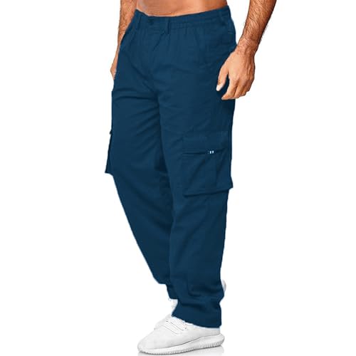 Men's Cargo Joggers Pants Lightweight Hiking Work Pants Casual Loose Fit Outdoor Sweatpants with Multi Pockets4