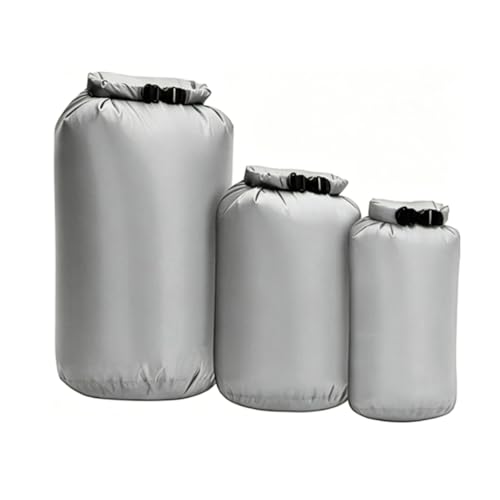 Wild Scape Waterproof Dry Bag 3 Pack, Lightweight Portable Dry Bags, 5L & 10L & 20L Durable Roll Top Sack Set Keep Gear Dry for Kayaking, Hiking, Camping, Boating, Backpacking (3 Pack - Grey) miniatura 1