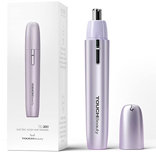 Tondeuse Nez Femmes, TOUCHbeauty Rasoir Électrique Indolore Pour Nez Oreilles Visage, Professionnelle, à Piles, Étanche AG-2051Z(Violet)