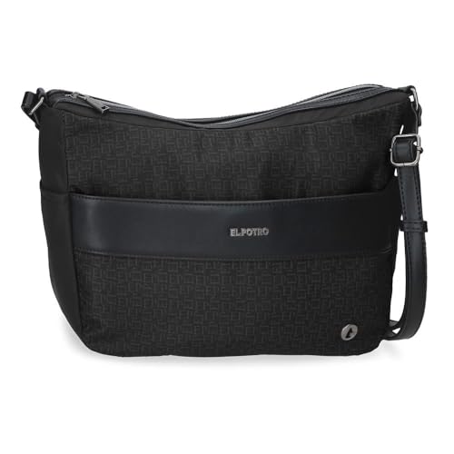 El Potro Luna Bolso Bandolera Negro, 32x25x11 cms,...