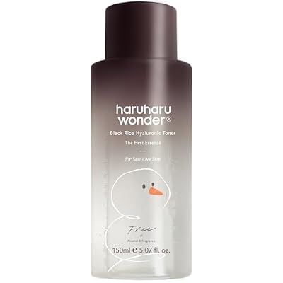 haruharu Wonder Black Rice Hyaluronic Toner for Sensitive Skin, Alcohol-Fragrance Free, Soothing, Hydrating, Holiday Stocking Stuffers, Glass Skin, Korean Skin Care, 5.07 fl.oz (Christmas Edition)