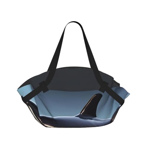 Sac de camping pliable étanche imprimé orque avec matelas de plage compact