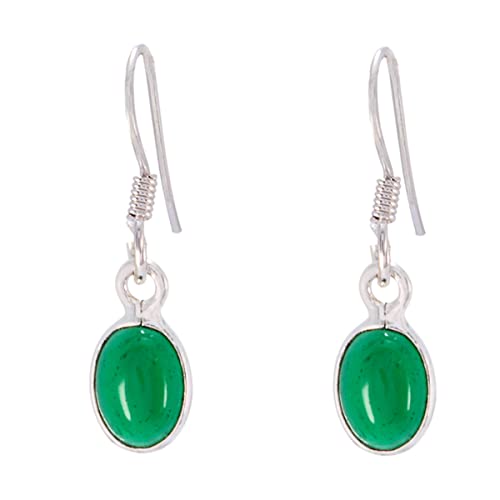 Boucle d'oreille en argent vert onyx RIYO un cadeau magnifique pour les femmes