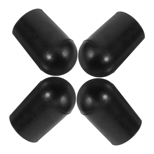 CIMAXIC Bass Endpin Accessories 4 Pieces Leather Pads Rubber Tip Protectors for Double Bass Endpins Non-slip Design