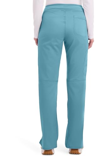 Image of Cherokee Women Scrub Pant with Straight Leg Pull-on Pant Medical Bottom with 4 Pocket & 2-Way Stretch Fabric - WW110 | 2-way Stretch Fabric, Pull-on Medical Bottom, Comfort Waistband, Knit Waist, Easy Care, Built For Healthcare Professionals