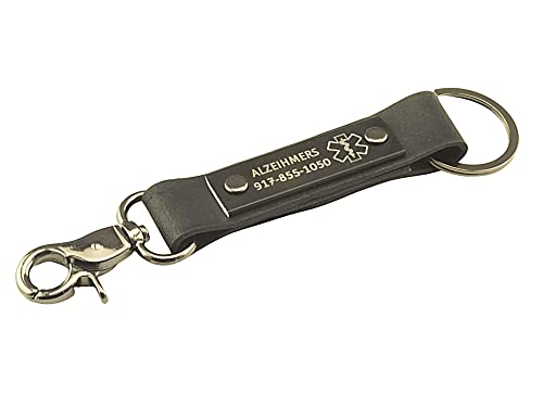 Medical Alert Keychain - Alzheimers Awareness Dementia - Type 1 Diabetes - Peanut Allergy - Gluten Free - Ptsd #TOP6