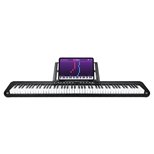 88 Key Digital Piano, Semi Weighted Electronic Keyboard Piano with Music Stand, Power Supply, Bluetooth, MIDI, for Beginner Professional at Home, Stage