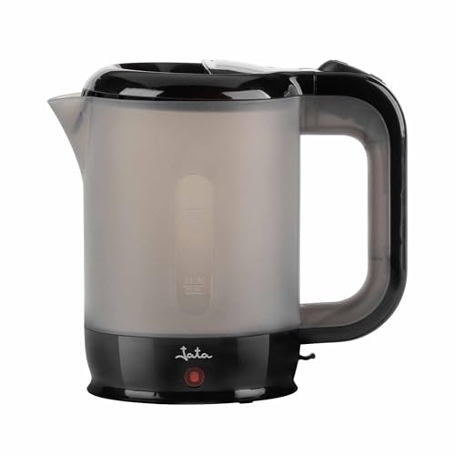 JATA JEHA1240 - Hervidor de Agua Eléctrico 0,5 L 900W, Mini Hervidor Compacto sin BPA, Apagado Automático, Protección Ebullición en Seco, Resistencia Oculta, Visor de Agua