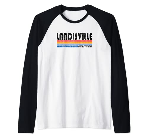 Landisville, PA Hometown Pride Retro 70er 80er Jahre Stil Raglan