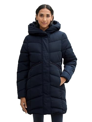 Tom Tailor Damen Puffer Parka mit Kapuze, 10668 - Sky Captain Blue, XXXL – Ansicht 1