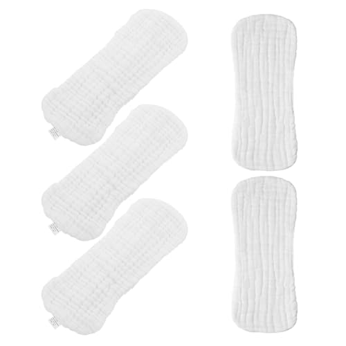 SOESFOUFU Baby Diaper Balm Liner Set 5 Pack Cotton Diaper Inserts Washable for Newborns Postpartum Boys Girls 0-24 Months
