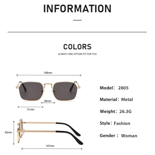 Lunettes de soleil ovales en métal rétro et tendance pour hommes et femmes - 2