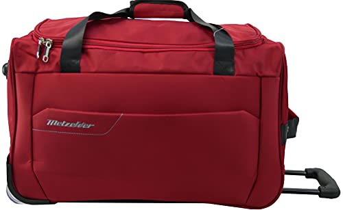 METZELDER Sac DE Voyage Trolley à roulettes Runner Valise Souple Tendance Garantie 1 an S (Petite Taille (Cabine)_55x30x32cm_47L_2,1kg, Rouge (Red))