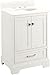 Signature Hardware 953325-24-UM-8 Quen 24" Single Vanity Set with Cabinet, Vanity Top, and Oval Undermount Vitreous China Sink - 3 Faucet Holes